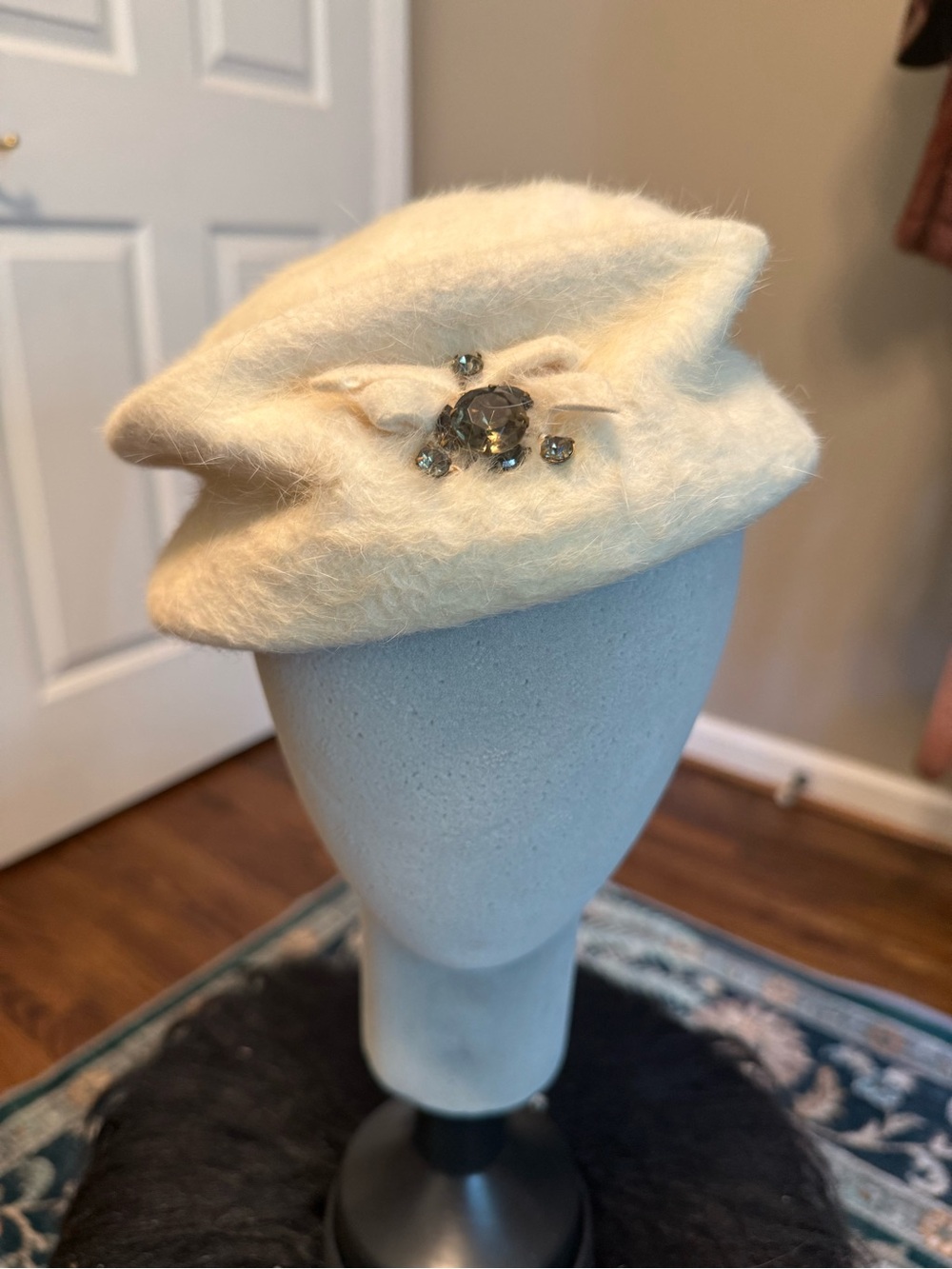 1955-1965 Vintage Italian Fur Felt Cocktail Hat